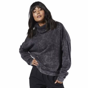 Reebok Studio Oversize Cover Up Sweatshirt Damen - Schwarz - DE 946-WRP